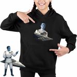 Fashion, accesorii si bijuterii - Copii - Imbracaminte copii - Pulovere si hanorace copii - Hanorac Copii Fete Thrawn Imperial Star Wars Destroyer Grand Admiral, negru, marime M Copii - Infinity.ro