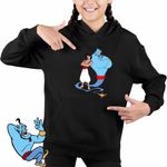 Fashion, accesorii si bijuterii - Copii - Imbracaminte copii - Pulovere si hanorace copii - Hanorac Copii Fete Aladdin Duhul Lampii Genie Lamp Aladin Duh, negru, marime M Copii - Infinity.ro