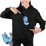 Fashion, accesorii si bijuterii - Copii - Imbracaminte copii - Pulovere si hanorace copii - Hanorac Copii Fete Aladdin Genie Duh Lampa Fermecata Alibaba, negru, marime L Copii - Infinity.ro