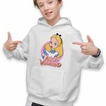 Fashion, accesorii si bijuterii - Copii - Imbracaminte copii - Pulovere si hanorace copii - Hanorac Copii Baieti Alice Tara Minunilor , alb, marime L Copii - Infinity.ro
