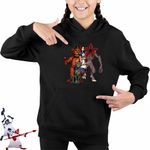 Fashion, accesorii si bijuterii - Copii - Imbracaminte copii - Pulovere si hanorace copii - Hanorac Copii Fete Alice Fnaf Stranger Things Horror Madness, negru, marime S Copii - Infinity.ro