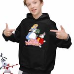 Fashion, accesorii si bijuterii - Copii - Imbracaminte copii - Pulovere si hanorace copii - Hanorac Copii Baieti Alice Tara Minunilor Iepure, negru, marime S Copii - Infinity.ro