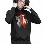 Fashion, accesorii si bijuterii - Copii - Imbracaminte copii - Pulovere si hanorace copii - Hanorac Copii Baieti Pisicile Aristocrate Omalley Scat Cat, negru, marime L Copii - Infinity.ro