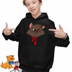 Fashion, accesorii si bijuterii - Copii - Imbracaminte copii - Pulovere si hanorace copii - Hanorac Copii Baieti Pisicile Aristocrate Berlioz Motanel, negru, marime S Copii - Infinity.ro
