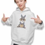 Fashion, accesorii si bijuterii - Copii - Imbracaminte copii - Pulovere si hanorace copii - Hanorac Copii Baieti Iepuras Thumper Bambi Dragut, alb, marime M Copii - Infinity.ro