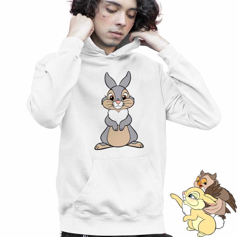 Fashion, accesorii si bijuterii - Copii - Imbracaminte copii - Pulovere si hanorace copii - Hanorac Copii Baieti Iepuras Thumper Bambi Dragut, alb, marime M Copii - Infinity.ro
