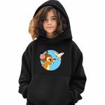 Fashion, accesorii si bijuterii - Copii - Imbracaminte copii - Pulovere si hanorace copii - Hanorac Copii Fete Bambi Fluturas Natura Caprioara, negru, marime XS Copii - Infinity.ro