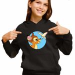 Fashion, accesorii si bijuterii - Copii - Imbracaminte copii - Pulovere si hanorace copii - Hanorac Copii Fete Bambi Fluturas Natura Caprioara, negru, marime XS Copii - Infinity.ro