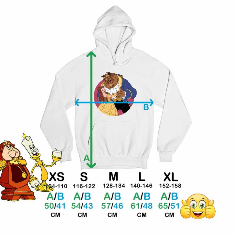 Fashion, accesorii si bijuterii - Copii - Imbracaminte copii - Pulovere si hanorace copii - Hanorac Copii Baieti Frumoasa si Bestia Vals, alb, marime XS Copii - Infinity.ro
