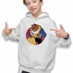 Fashion, accesorii si bijuterii - Copii - Imbracaminte copii - Pulovere si hanorace copii - Hanorac Copii Baieti Frumoasa si Bestia Vals, alb, marime XS Copii - Infinity.ro
