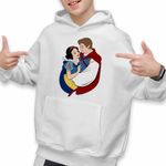 Fashion, accesorii si bijuterii - Copii - Imbracaminte copii - Pulovere si hanorace copii - Hanorac Copii Baieti Alba ca Zapada Love, alb, marime XL Copii - Infinity.ro