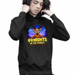Fashion, accesorii si bijuterii - Copii - Imbracaminte copii - Pulovere si hanorace copii - Hanorac Copii Baieti 99 Nights Padure Roblox, negru, marime M Copii - Infinity.ro