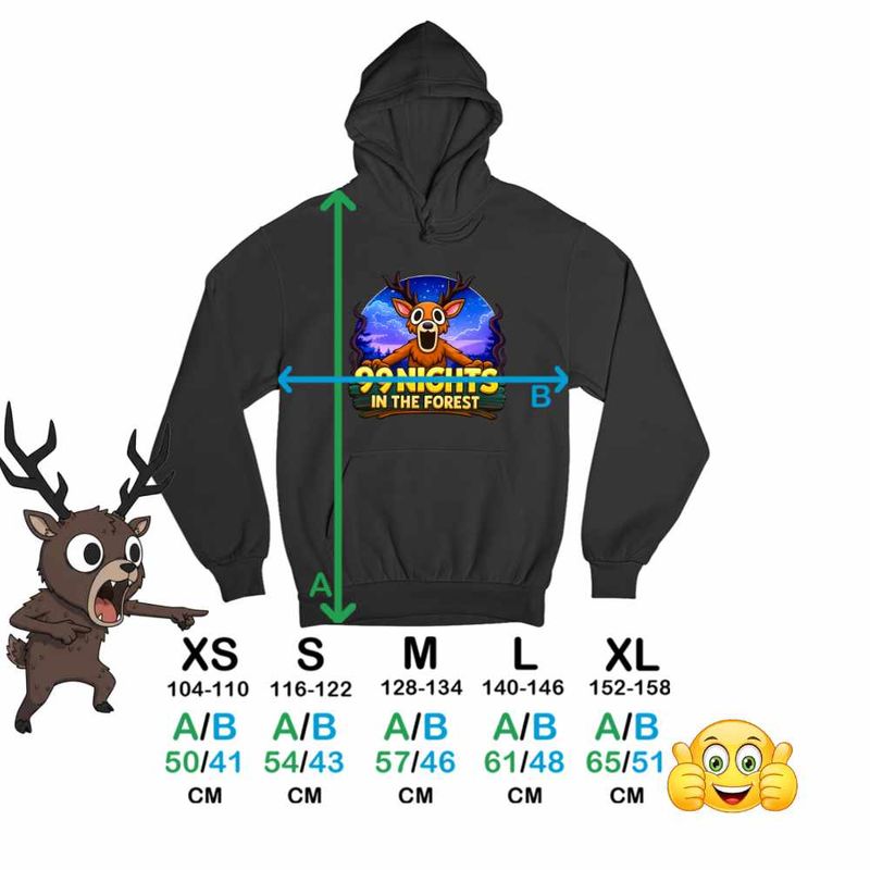 Fashion, accesorii si bijuterii - Copii - Imbracaminte copii - Pulovere si hanorace copii - Hanorac Copii Baieti 99 Nights Padure Roblox, negru, marime M Copii - Infinity.ro