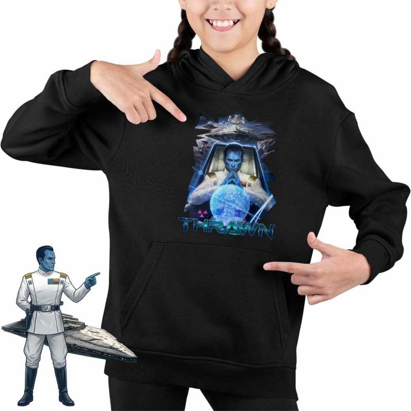 Fashion, accesorii si bijuterii - Copii - Imbracaminte copii - Pulovere si hanorace copii - Hanorac Copii Fete Grand Admiral Thrawn Legend Star Wars, negru, marime S Copii - Infinity.ro