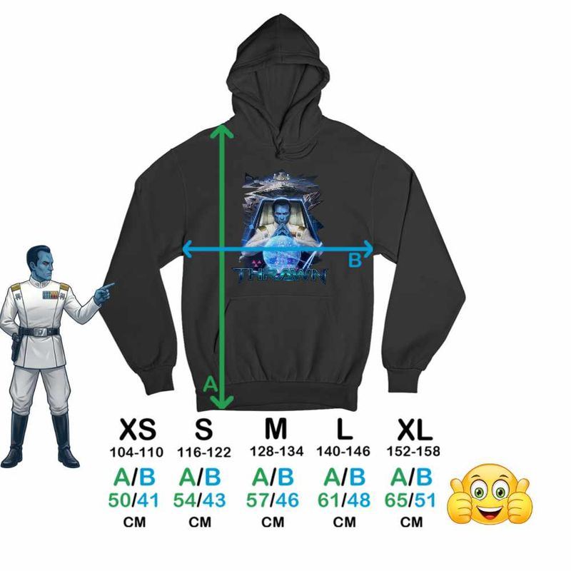 Fashion, accesorii si bijuterii - Copii - Imbracaminte copii - Pulovere si hanorace copii - Hanorac Copii Fete Grand Admiral Thrawn Legend Star Wars, negru, marime S Copii - Infinity.ro