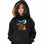 Fashion, accesorii si bijuterii - Copii - Imbracaminte copii - Pulovere si hanorace copii - Hanorac Copii Fete Moana Maui Vaiana, negru, marime L Copii - Infinity.ro