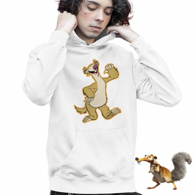 Fashion, accesorii si bijuterii - Copii - Imbracaminte copii - Pulovere si hanorace copii - Hanorac Copii Baieti Ice Age Sid Party Epoca de Gheata, alb, marime S Copii - Infinity.ro