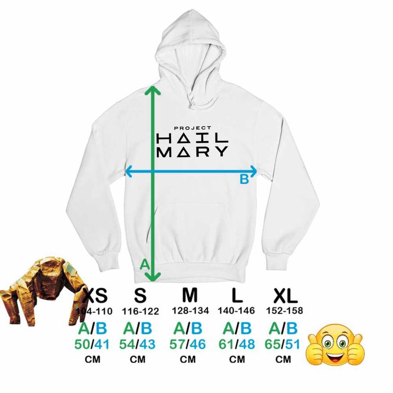 Fashion, accesorii si bijuterii - Copii - Imbracaminte copii - Pulovere si hanorace copii - Hanorac Copii Fete Project Hail Mary Tau Ceti Astrophage, alb, marime XL Copii - Infinity.ro