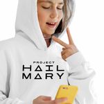 Fashion, accesorii si bijuterii - Copii - Imbracaminte copii - Pulovere si hanorace copii - Hanorac Copii Fete Project Hail Mary Tau Ceti Astrophage, alb, marime XL Copii - Infinity.ro