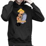 Fashion, accesorii si bijuterii - Copii - Imbracaminte copii - Pulovere si hanorace copii - Hanorac Copii Baieti Pocahontas Love Dragobete, negru, marime S Copii - Infinity.ro