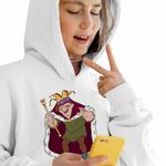 Fashion, accesorii si bijuterii - Copii - Imbracaminte copii - Pulovere si hanorace copii - Hanorac Copii Fete Cocosatul de la Notre-Dame Quasimodo, alb, marime XS Copii - Infinity.ro