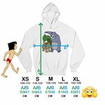 Fashion, accesorii si bijuterii - Copii - Imbracaminte copii - Pulovere si hanorace copii - Hanorac Copii Fete Cartea Junglei Baloo Junior, alb, marime S Copii - Infinity.ro