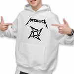 Fashion, accesorii si bijuterii - Copii - Imbracaminte copii - Pulovere si hanorace copii - Hanorac Copii Baieti Metallica Merch Seek Destroy, alb, marime M Copii - Infinity.ro