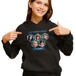Fashion, accesorii si bijuterii - Copii - Imbracaminte copii - Pulovere si hanorace copii - Hanorac Copii Fete Le Sserafim Kpop Merch Sakura Serafim, negru, marime XS Copii - Infinity.ro