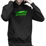 Fashion, accesorii si bijuterii - Copii - Imbracaminte copii - Pulovere si hanorace copii - Hanorac Copii Baieti Ateez Merch Kpop, negru, marime XS Copii - Infinity.ro