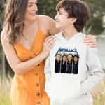 Fashion, accesorii si bijuterii - Copii - Imbracaminte copii - Pulovere si hanorace copii - Hanorac Copii Baieti Metallica Four Horsemen Merch, alb, marime S Copii - Infinity.ro