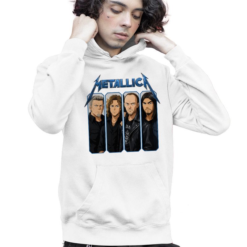 Fashion, accesorii si bijuterii - Copii - Imbracaminte copii - Pulovere si hanorace copii - Hanorac Copii Baieti Metallica Four Horsemen Merch, alb, marime S Copii - Infinity.ro