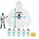 Fashion, accesorii si bijuterii - Copii - Imbracaminte copii - Pulovere si hanorace copii - Hanorac Copii Fete Metallica Merch Skeleton, alb, marime L Copii - Infinity.ro