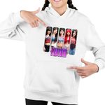 Fashion, accesorii si bijuterii - Copii - Imbracaminte copii - Pulovere si hanorace copii - Hanorac Copii Fete I-dle Kpop Yuqi Soyeon Merch Gidle, alb, marime S Copii - Infinity.ro