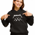 Fashion, accesorii si bijuterii - Copii - Imbracaminte copii - Pulovere si hanorace copii - Hanorac Copii Fete Metallica Merch Nothing Else Matters, negru, marime S Copii - Infinity.ro