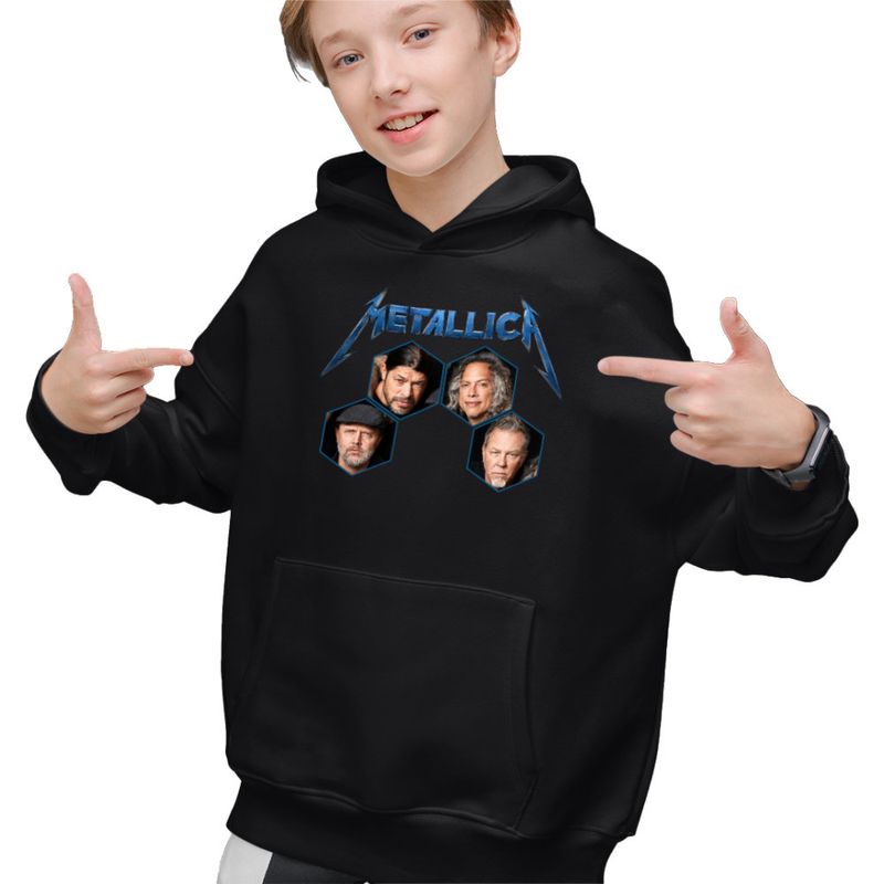 Fashion, accesorii si bijuterii - Copii - Imbracaminte copii - Pulovere si hanorace copii - Hanorac Copii Baieti Metallica Merch Damage, negru, marime L Copii - Infinity.ro