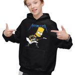 Fashion, accesorii si bijuterii - Copii - Imbracaminte copii - Pulovere si hanorace copii - Hanorac Copii Baieti Metallica The Simpsons Bart Merch, negru, marime L Copii - Infinity.ro