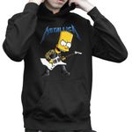 Fashion, accesorii si bijuterii - Copii - Imbracaminte copii - Pulovere si hanorace copii - Hanorac Copii Baieti Metallica The Simpsons Bart Merch, negru, marime L Copii - Infinity.ro