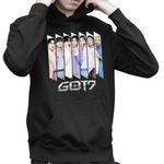 Fashion, accesorii si bijuterii - Copii - Imbracaminte copii - Pulovere si hanorace copii - Hanorac Copii Baieti Got7 Kpop Jin-young, negru, marime XL Copii - Infinity.ro