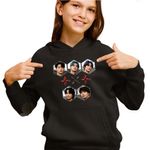 Fashion, accesorii si bijuterii - Copii - Imbracaminte copii - Pulovere si hanorace copii - Hanorac Copii Fete Tomorrow X Together Merch Bts, negru, marime XL Copii - Infinity.ro