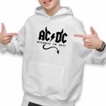 Fashion, accesorii si bijuterii - Copii - Imbracaminte copii - Pulovere si hanorace copii - Hanorac Copii Baieti AC/DC Highway To Hell ACDC Merch, alb, marime S Copii - Infinity.ro