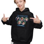 Fashion, accesorii si bijuterii - Copii - Imbracaminte copii - Pulovere si hanorace copii - Hanorac Copii Baieti Le Sserafim Kpop Merch Sakura Serafim, negru, marime XS Copii - Infinity.ro
