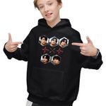 Fashion, accesorii si bijuterii - Copii - Imbracaminte copii - Pulovere si hanorace copii - Hanorac Copii Baieti Tomorrow X Together Merch Bts, negru, marime S Copii - Infinity.ro