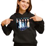 Fashion, accesorii si bijuterii - Copii - Imbracaminte copii - Pulovere si hanorace copii - Hanorac Copii Fete NewJeans Kpop Merch, negru, marime XL Copii - Infinity.ro