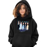 Fashion, accesorii si bijuterii - Copii - Imbracaminte copii - Pulovere si hanorace copii - Hanorac Copii Fete NewJeans Kpop Merch, negru, marime XL Copii - Infinity.ro