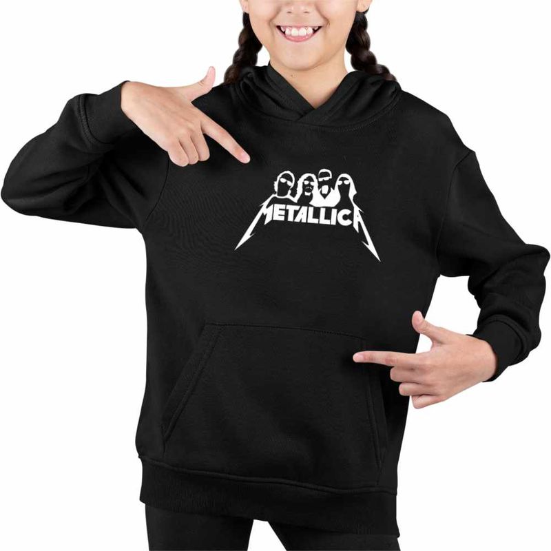 Fashion, accesorii si bijuterii - Copii - Imbracaminte copii - Pulovere si hanorace copii - Hanorac Copii Fete Metallica Rock Legend Merch, negru, marime XL Copii - Infinity.ro