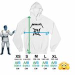 Fashion, accesorii si bijuterii - Copii - Imbracaminte copii - Pulovere si hanorace copii - Hanorac Copii Fete Metallica Merch Seek Destroy, alb, marime S Copii - Infinity.ro