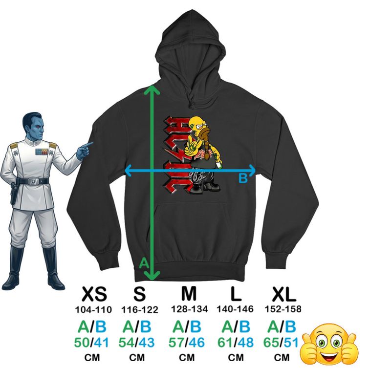 Fashion, accesorii si bijuterii - Copii - Imbracaminte copii - Pulovere si hanorace copii - Hanorac Copii Baieti AC/DC The Simpsons Homer ACDC Merch, negru, marime M Copii - Infinity.ro
