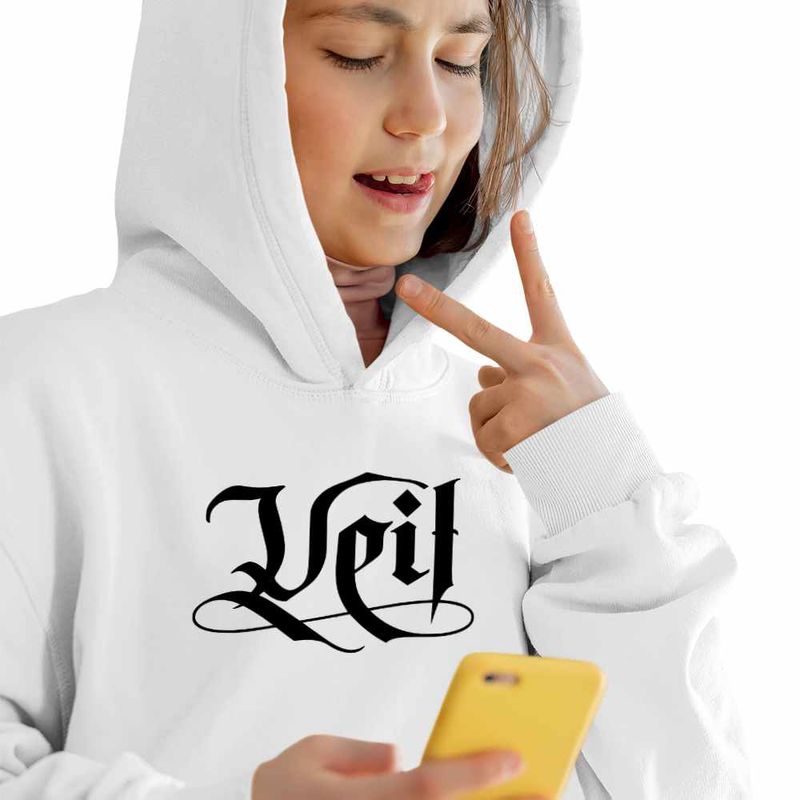 Fashion, accesorii si bijuterii - Copii - Imbracaminte copii - Pulovere si hanorace copii - Hanorac Copii Fete Taemin Veil Kpop, alb, marime XS Copii - Infinity.ro