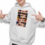 Fashion, accesorii si bijuterii - Copii - Imbracaminte copii - Pulovere si hanorace copii - Hanorac Copii Baieti Kpop BTS Eyes Bangtan, alb, marime XL Copii - Infinity.ro