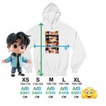 Fashion, accesorii si bijuterii - Copii - Imbracaminte copii - Pulovere si hanorace copii - Hanorac Copii Baieti Kpop BTS Eyes Bangtan, alb, marime XL Copii - Infinity.ro